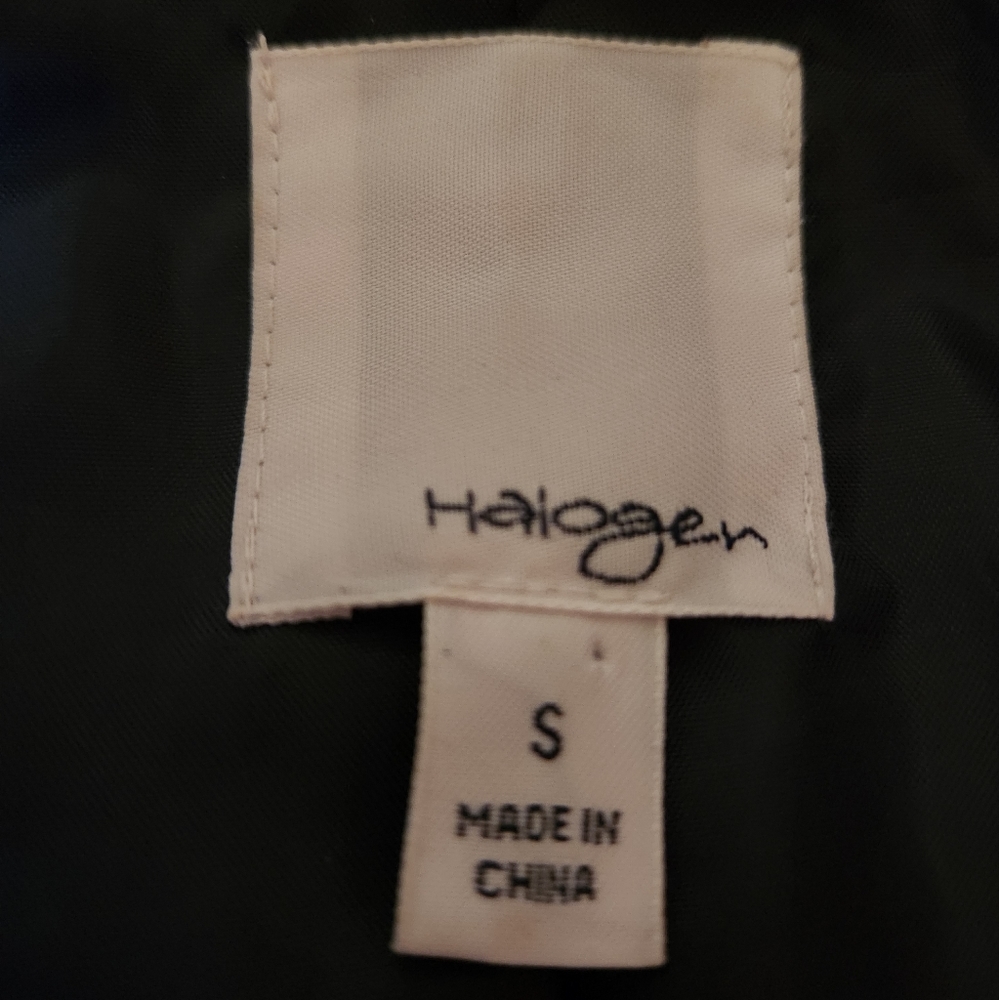 Halogen Black Velvet Blazer Size Small Puff Shoulder - Picture 4 of 5